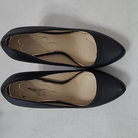 Jessica Simpson PARISAH black textured platform heels size 7 - Picture 4 of 13